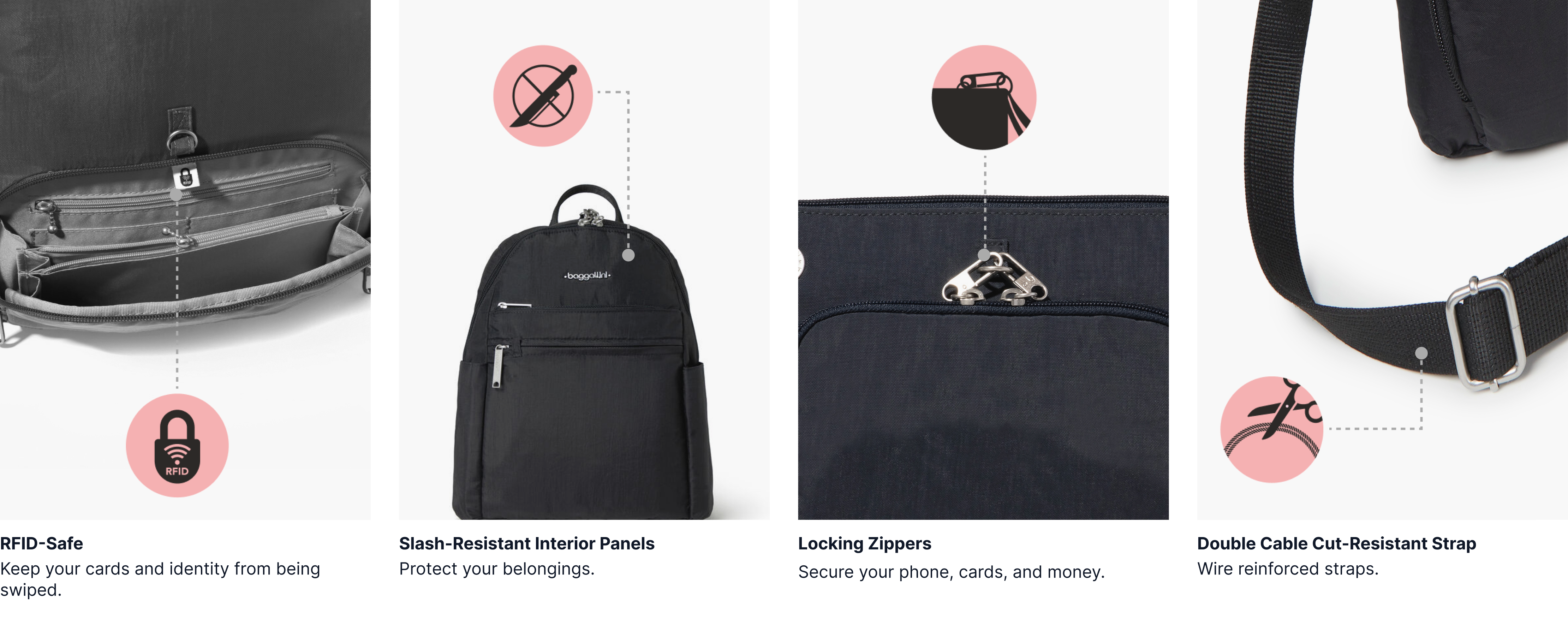 Securtex Anti-Theft Vacation Backpack features