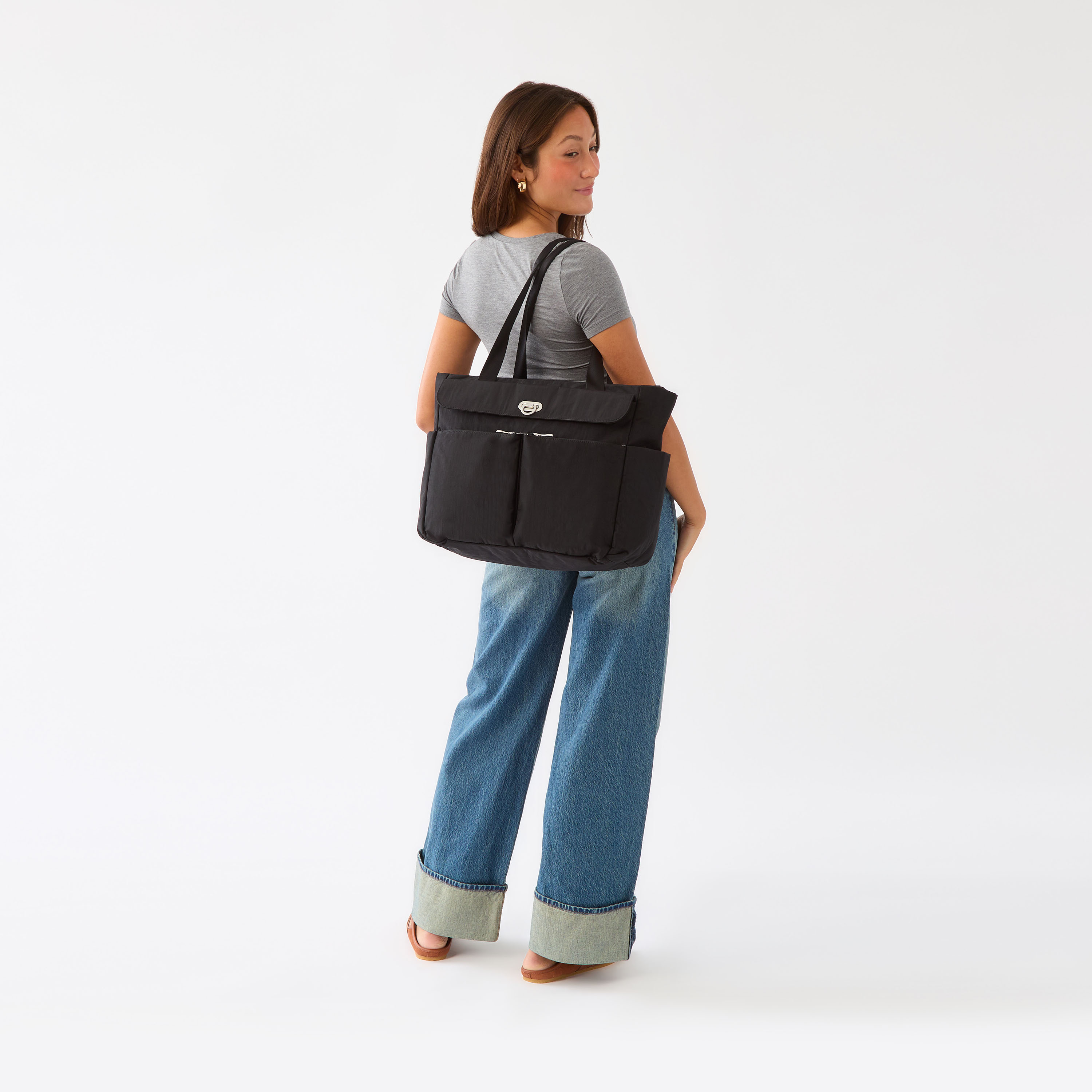 Coastal Flip Lock Tote