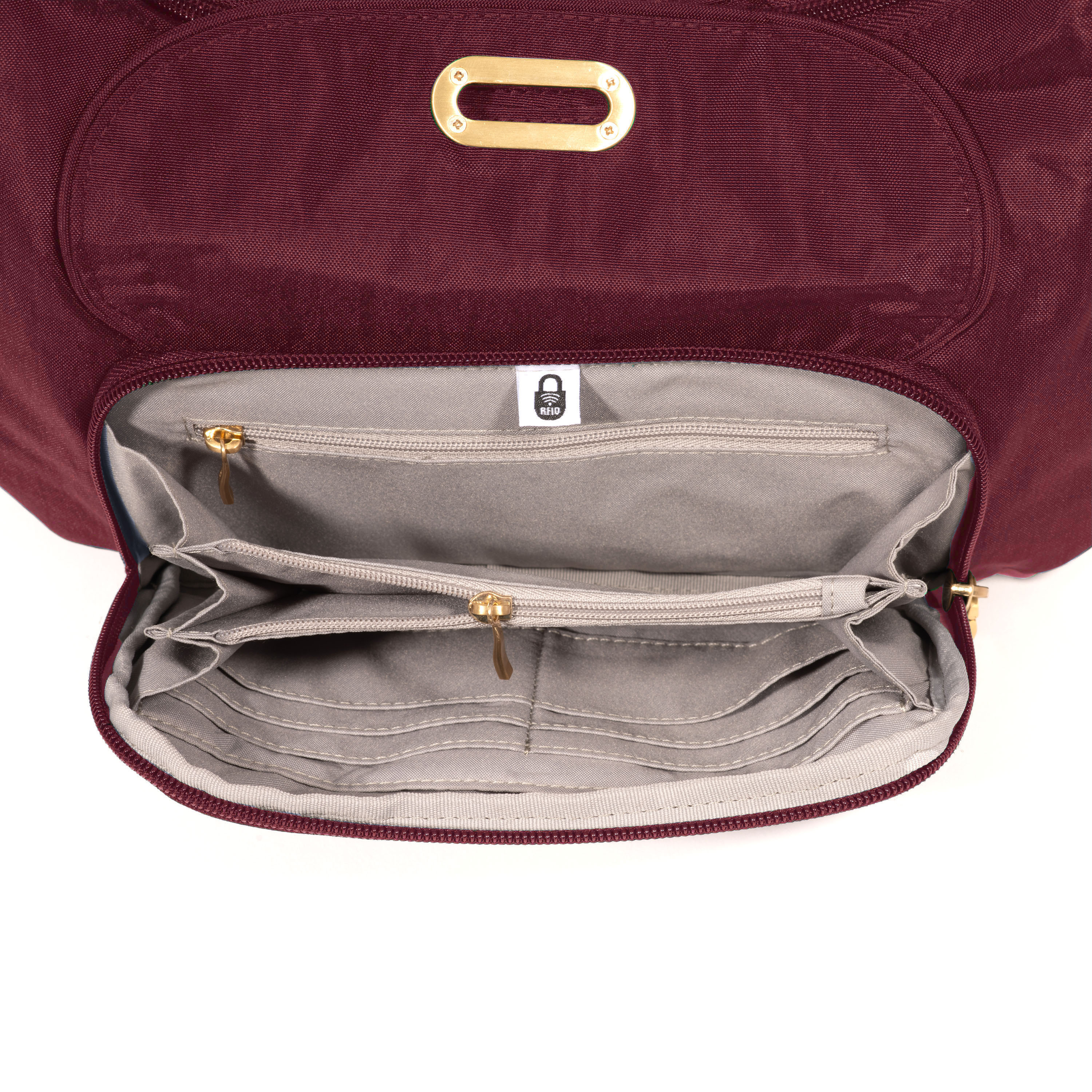 Coastal Flip Lock Half Moon Bag